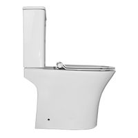 Унитаз-компакт Azario FRETTA ROUND 650х340х770 напольный, безободковый с бачком и сиденьем микролифт арт-AZ-1217 + AZ-1216 — фото 7, Напольные унитазы