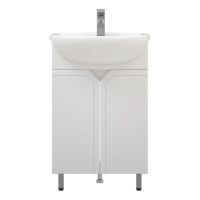 тумба Бета 65 (Элеганс 65/Универсал исеть 65) 2 двери напольная белая без умывальника арт-MFR80155WT — фото 1, Тумбы под раковину