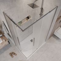 Душевое ограждение Grossman Galaxy (90х80х195) прямоугольник,раздвижная,хром,стекло шиншилла, 1 место арт-300.K33.01.9080.10.02 — фото 5, Прямоугольные душевые уголки