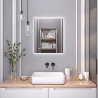 Зеркало с LED-подсветкой SIRIUS (50*60) /AQUA DE MARCO SIR50/60 — фото 1, Зеркала в ванную комнату