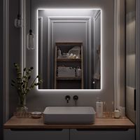 Зеркало с LED-подсветкой SIRIUS (80*100) /AQUA DE MARCO SIR80/100 — фото 2, Зеркала в ванную комнату