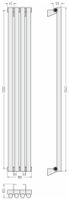 Отопительный радиатор Сунержа Эстет-1 1200х180 4 секции Матовый белый 30-0301-1204 — фото 3, Радиаторы отопления