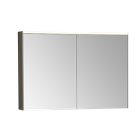 Зеркало-шкаф 100 см с подсветкой и розеткой антрацит VITRA арт-66912 — фото 2, Зеркальные шкафы в ванную