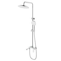 Душевая система Azario Alanti с круглым тропическим душем, керамический картридж, шланг 150 см, хром арт-AZ-K2332 — фото 6, Душевые стойки