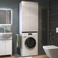 Шкаф для стиральной машины VIGO Wing 64 напольный белый (shnr.WIN.64.2D белый) — фото 2, Шкафы для ванной