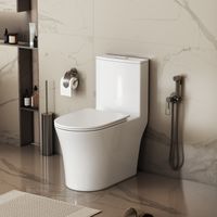 Унитаз напольный Grossman Thin Rim (656х370х796) тонкий ободок,белый с тонкой крышкой,микролифт,смыв торнадо,1 место арт-GR-5607SQ — фото 9, Напольные унитазы