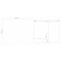 Зеркало PRAGMA-норма (900*800*45) LED с сенсорным выключателем и подогревом арт-189080 — фото 2, Зеркала в ванную комнату