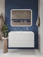 BOND Зеркало прямоугольное 100х80см с LED подсветкой и сенсорным диммером арт-M39ZE-10080 — фото 3, Зеркала в ванную комнату