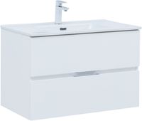 Тумба под раковину Aquanet Алвита New 80 2 ящика, белый матовый 00277514 — фото 1, Тумбы под раковину