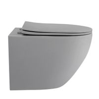 Товар: Унитаз ABBER Bequem AC1101TMG подвесной серый матовый, безободковый, смыв торнадо - фото 14 Унитаз ABBER Bequem AC1101TMG подвесной серый матовый, безободковый, смыв торнадо — фото 14, Подвесные унитазы