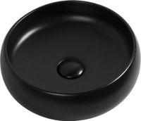 Раковина накладная Aquanet 36 черный матовый арт-ROUND-1-MB — фото 1, Раковины накладные