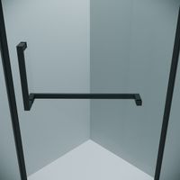 Душевое ограждение Grossman Pragma (90х90х195) трапеция,распашная,черный матовый,стекло прозрачное, 1 место арт-302.K33.03.9090.21.00 — фото 7, Душевые уголки трапеция