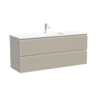 Товар: Тумба подвесная SANCOS Snob R 1195х390х500, c двумя ящиками оснащенными доводчиками, Beige Soft , арт. арт-SNR120/39CE - фото 5 Тумба подвесная SANCOS Snob R 1195х390х500, c двумя ящиками оснащенными доводчиками, Beige Soft , арт. арт-SNR120/39CE — фото 5, Тумбы под раковину