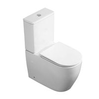 Унитаз-компакт Azario BONELLE 355х630х795 напольный, безободковый, слив "Торнадо", в комплекте с быстросъемным сиденьем микролифт арт-AZ-1229A — фото 1, Напольные унитазы