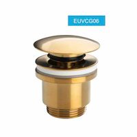 Слив для умывальник CLICK - CLACK, латунный, матовое золото арт-EUVCG06 — фото 1, Сифоны для раковины