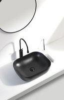 Раковина накладная Aquanet 39,5 черный арт-LAKE-1-MB — фото 9, Раковины накладные