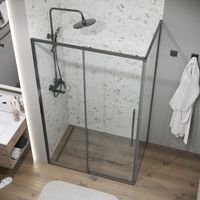 Товар: Душевое ограждение Grossman Galaxy 100.K33.01.100.42.00-200.K33.01.100.42.00 (100х100х195) раздвижная,графит сатин,стекло прозрачное,2 места арт-120.K33.01.1010.42.00 - фото 4 Душевое ограждение Grossman Galaxy 100.K33.01.100.42.00-200.K33.01.100.42.00 (100х100х195) раздвижная,графит сатин,стекло прозрачное,2 места арт-120.K33.01.1010.42.00 — фото 4, Квадратные душевые уголки