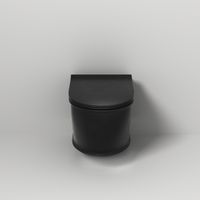 Унитаз подвесной Grossman Retro GR-4482BMS (545х370х360) безободковый,черный матовый с тонкой крышкой,микролифт,1 место — фото 2, Подвесные унитазы