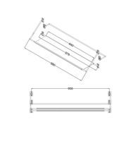 Полка-вешалка Niagara Nova (100 см) черный матовый,1 место арт-NG1020B — фото 5, Полки для ванной и душа