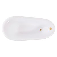 Ванна EDELWEISS 170 см из литьевого мрамора NOVA GEL с золотыми ножками/ Aqua de Marco 1170WGEDE_GEL — фото 5, Ванны