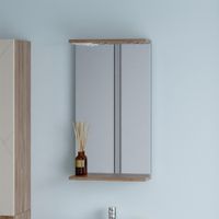 Зеркало Бриклаер КРИСТАЛЛ 40 см, дуб крафт табачный 4627125416811 — фото 3, Зеркала в ванную комнату