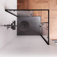 X-joy душевое огражд прямоугольн.,раздвиж.двери 100x80 черный мат.,стекло прозр арт-W94G-403-100280-BT1K — фото 5, Прямоугольные душевые уголки