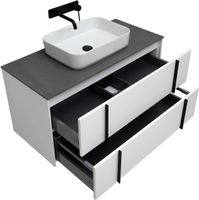 Тумба под раковину Allen Brau Reality 100 1.32007.WM подвесная Белая матовая — фото 35, Тумбы под раковину