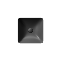раковина накладная NUBES 38x38 без перелива черный матовый арт-903826 — фото 1, Раковины накладные