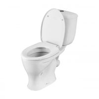 Унитаз-компакт "Воротынский" косой выпуск, н/п.,с кнопочной арматурой и сиденьем SANTERI 1P4017S0000BF — фото 1, Напольные унитазы