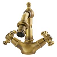 Товар: PRESTIGE См-ль д/биде излив "змейка", донный клапан "click-clack", бронза 31624 - фото 3 PRESTIGE См-ль д/биде излив "змейка", донный клапан "click-clack", бронза 31624 — фото 3, Смесители для биде