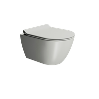 унитаз подвесной PURA безободковый с водоворотной системой смыва Swirlflush фаянсовый серый матовый арт-881617 — фото 2, Подвесные унитазы