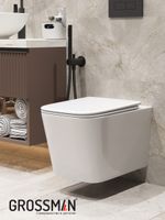 Товар: Унитаз подвесной Grossman (485х340х290) безободковый,белый с тонкой крышкой,микролифт,смыв торнадо,1 место арт-GR-4404SQ - фото 8 Унитаз подвесной Grossman (485х340х290) безободковый,белый с тонкой крышкой,микролифт,смыв торнадо,1 место арт-GR-4404SQ — фото 8, Подвесные унитазы