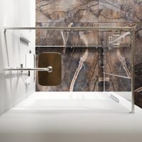 Душевое ограждение Func Square Slide 120х80, мат хром, прозрачное арт-W84G-403-12080-MT — фото 2, Прямоугольные душевые уголки