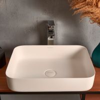 Товар: Раковина Loreto lungo 495 округлая, белый матовый, MonteBianco арт-12017 - фото 2 Раковина Loreto lungo 495 округлая, белый матовый, MonteBianco арт-12017 — фото 2, Раковины накладные