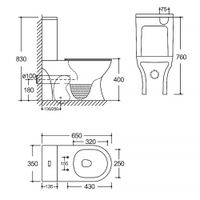 Товар: Унитаз-компакт Azario Tesoro 350х650х830 напольный, безободковый, система смыва "Торнадо", быстросъемное сиденье микролифт арт-AZ-8501 - фото 14 Унитаз-компакт Azario Tesoro 350х650х830 напольный, безободковый, система смыва "Торнадо", быстросъемное сиденье микролифт арт-AZ-8501 — фото 14, Напольные унитазы
