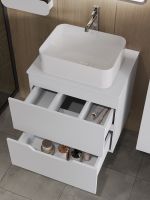 Orange Line тумба с раковиной подвесная 60 см, белый арт-Li-60TuwMDF+B02-460W — фото 2, Тумбы с раковиной