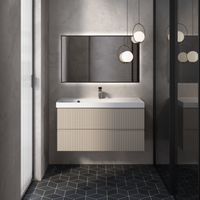 "S1" Тумба под умывальник подвесная 100 см., цвет бежевый. арт-AQM900110BG — фото 1, Тумбы под раковину