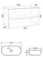 Товар: Orange Line Li-100TuwMDF+B07-675W тумба с раковиной подвесная 100 см, белый Li-100TuwMDF+B07-675W - фото 2 Orange Line Li-100TuwMDF+B07-675W тумба с раковиной подвесная 100 см, белый Li-100TuwMDF+B07-675W — фото 2, Тумбы с раковиной
