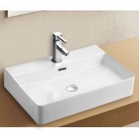 Раковина накладная Azario 600x420x130 прямоугольная, белый арт-AZ-2173 SP — фото 4, Раковины накладные