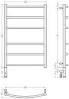 Полотенцесушитель электрический Сунержа Галант 3.0 800х500 МЭМ левый Без покрытия арт-00-5800-8050 — фото 3, Электрические полотенцесушители