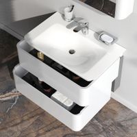 M30FHX0802WG Sensation, База под раковину, подвесная, 80 см, ящики, белый, глянцевая, шт — фото 1, Тумбы под раковину