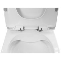 Унитаз-моноблок Azario ANSA 385х695x775 безободковый, в комплекте с сиденьем дюропласт микролифт, белый арт-AZ-2301 — фото 10, Напольные унитазы