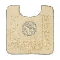 COMPLEMENTI Коврик (98) д/WC 60х60 см. кремовый, узор 5, вышивка логотип АФИНА хром арт-24960 — фото 1, Коврики для ванной комнаты