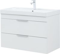 Тумба с раковиной Aquanet Ирис new 90 подвесная 2 ящ. цв. белый глянец 00342092 — фото 11, Тумбы с раковиной