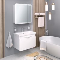 Тумба подвесная SKANDI 80 /белая/ AQUA DE MARCO 2080WCSCA/H — фото 10, Тумбы под раковину