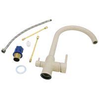 NAPOLI Смеситель д/кухни совмещенный с краном для питьевой воды, бежевый камень арт-32666 — фото 9, Смесители для кухни