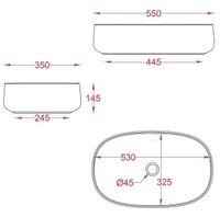 Раковина Artceram Cognac Quadro накладная без отверстий цвет Nero Roma COL003 20 00 — фото 1, Раковины накладные