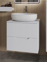 Orange Line тумба с раковиной подвесная 60 см, белый арт-Li-60TuwMDF+B05-520W — фото 1, Тумбы с раковиной