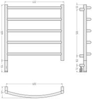Полотенцесушитель электрический Сунержа Галант 3.1 600х600 МЭМ левый Золотой шёлк арт-32-6000-6060 — фото 3, Электрические полотенцесушители