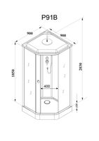 Ограждение VIVA90B N душевое Ceruttispa без поддона (90x90x195) — фото 52, Прямоугольные душевые уголки